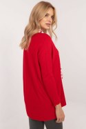 Sweter Damski Model DHJ-BZ-19226.91Red - Italy Moda Italy Moda Sweter Damski Model DHJ-BZ-19226.91Red - Italy Moda Italy Moda
