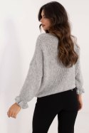 Sweter Damski Model MI-SW-2912.10X Grey - Italy Moda Italy Moda Sweter Damski Model MI-SW-2912.10X Grey - Italy Moda Italy Moda