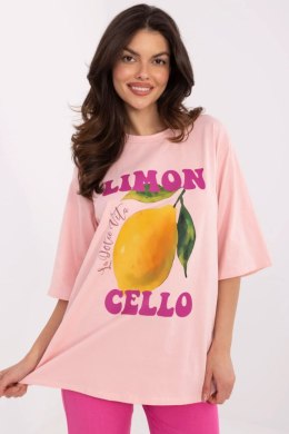 Tshirt Damski Model MI-TS-M736-1.36 Light Pink - Italy Moda Italy Moda