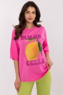 Tshirt Damski Model MI-TS-M736-1.36 Pink - Italy Moda Italy Moda Tshirt Damski Model MI-TS-M736-1.36 Pink - Italy Moda Italy Moda