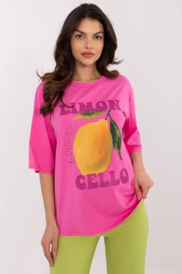 Tshirt Damski Model MI-TS-M736-1.36 Pink - Italy Moda Italy Moda