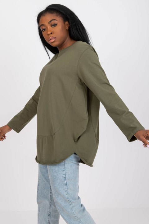 Bluzka Model EM-BZ-611.61P Khaki - Ex Moda Ex Moda Bluzka Model EM-BZ-611.61P Khaki - Ex Moda Ex Moda