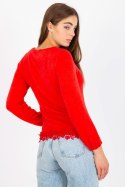 Bluzka Model LK-BZ-506786.58P Red - Lakerta Lakerta Bluzka Model LK-BZ-506786.58P Red - Lakerta Lakerta