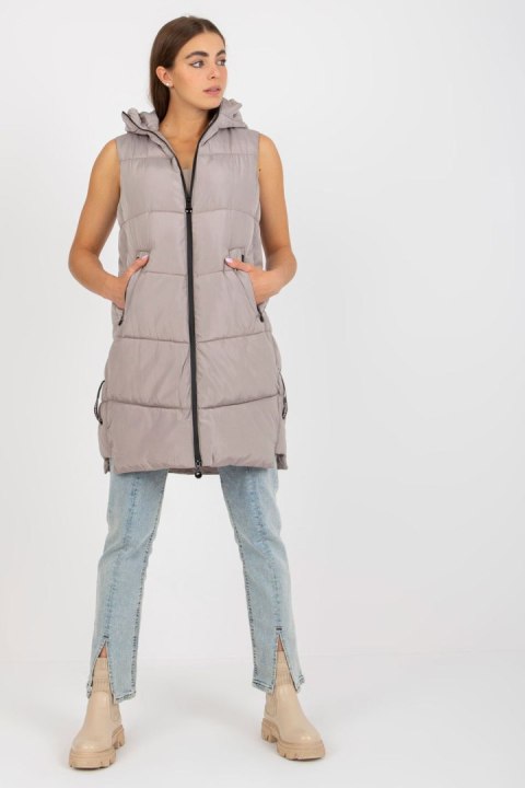 Kamizelka Model NM-KZ-P22-6608.98P Dark Beige - NM NM Kamizelka Model NM-KZ-P22-6608.98P Dark Beige - NM NM