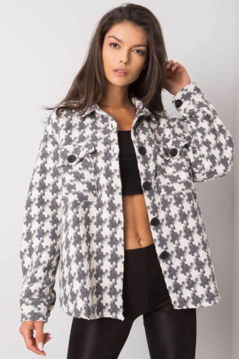 Koszula Damska Model EM-KS-178.34 White/Grey - Ex Moda Ex Moda Koszula Damska Model EM-KS-178.34 White/Grey - Ex Moda Ex Moda