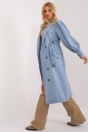 Płaszcz Damski Model NM-PL-TR295.22 Light Blue - NM NM Płaszcz Damski Model NM-PL-TR295.22 Light Blue - NM NM