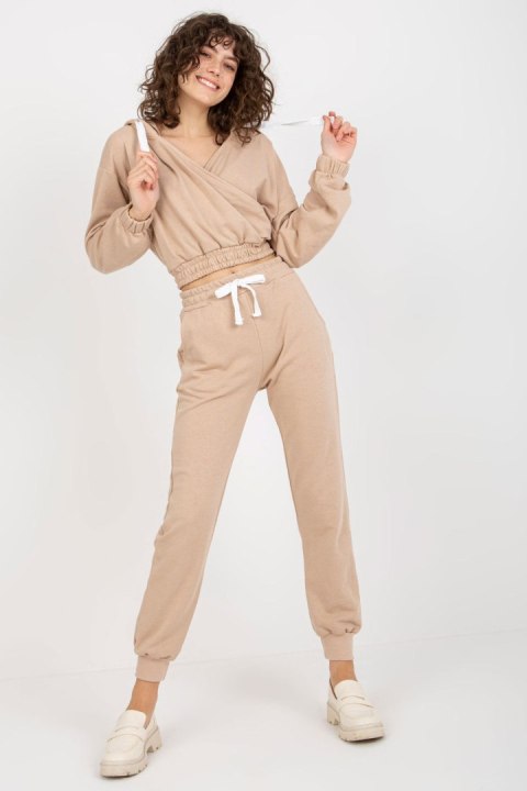 Spodnie Komplet Model EM-KMPL-747.06P Beige - Ex Moda Ex Moda Spodnie Komplet Model EM-KMPL-747.06P Beige - Ex Moda Ex Moda