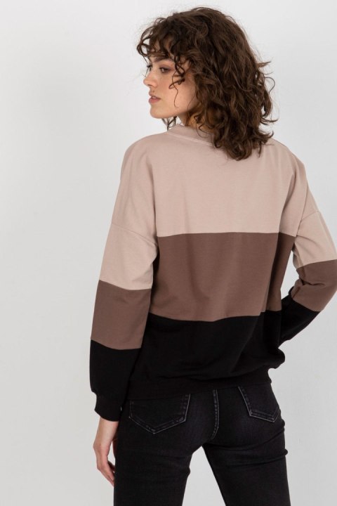 Bluza Damska Model RV-BL-8328.34X Black/Beige - Rue Paris Rue Paris Bluza Damska Model RV-BL-8328.34X Black/Beige - Rue Paris Rue Paris