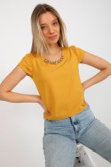 Bluzka Model LK-BZ-505783-1.42P Dark Yellow - Lakerta Lakerta Bluzka Model LK-BZ-505783-1.42P Dark Yellow - Lakerta Lakerta