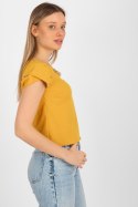 Bluzka Model LK-BZ-505783-1.42P Dark Yellow - Lakerta Lakerta Bluzka Model LK-BZ-505783-1.42P Dark Yellow - Lakerta Lakerta