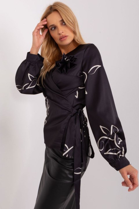 Bluzka Model LK-BZ-509423.22 Black - Lakerta Lakerta Bluzka Model LK-BZ-509423.22 Black - Lakerta Lakerta