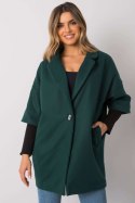 Płaszcz Damski Model CHA-PL-0409.30X Dark Green - Rue Paris Rue Paris Płaszcz Damski Model CHA-PL-0409.30X Dark Green - Rue Paris Rue Paris