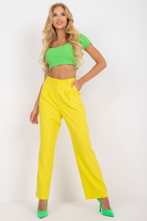 Spodnie Damskie Model TO-SP-18155.21P Yellow - Rue Paris Rue Paris Spodnie Damskie Model TO-SP-18155.21P Yellow - Rue Paris Rue Paris