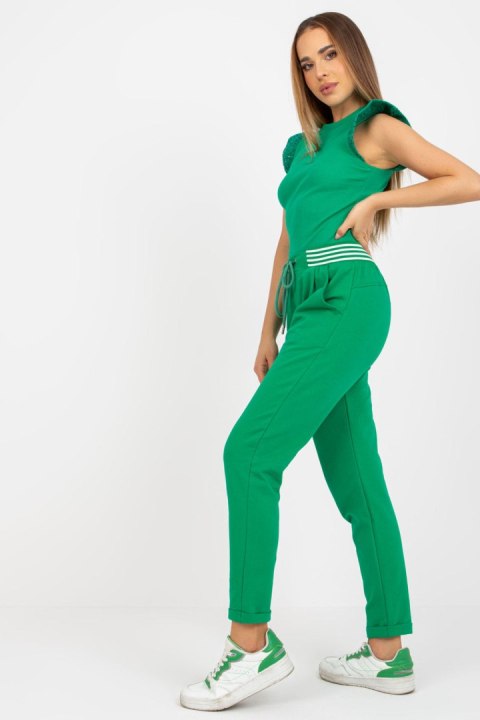 Spodnie Dresowe Model RV-DR-8019.12 Green - Rue Paris Rue Paris Spodnie Dresowe Model RV-DR-8019.12 Green - Rue Paris Rue Paris