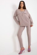 Spodnie Komplet Model LK-KMPL-509315.06 Dark Beige - Lakerta Lakerta Spodnie Komplet Model LK-KMPL-509315.06 Dark Beige - Lakerta Lakerta