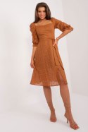 Sukienka Model LK-SK-509372.45 Light Brown - Lakerta Lakerta Sukienka Model LK-SK-509372.45 Light Brown - Lakerta Lakerta