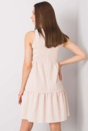 Sukienka Model WN-SK-V103-1.05 Beige - Rue Paris Rue Paris Sukienka Model WN-SK-V103-1.05 Beige - Rue Paris Rue Paris