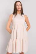 Sukienka Model WN-SK-V103-1.05 Beige - Rue Paris Rue Paris Sukienka Model WN-SK-V103-1.05 Beige - Rue Paris Rue Paris