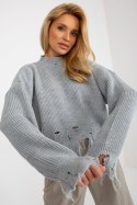 Sweter Damski Model LC-SW-0373.95P Grey - Rue Paris Rue Paris Sweter Damski Model LC-SW-0373.95P Grey - Rue Paris Rue Paris