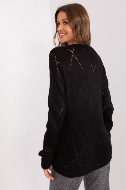 Sweter Damski Model LC-SW-A10-1.23X Black - Rue Paris Hurtownia odzieży on-line, moda damska, bielizna i obuwie dla kobiet - Mat Rue Paris Sweter Damski Model LC-SW-A10-1.23X Black - Rue Paris Hurtownia odzieży on-line, moda damska, bielizna i obuwie dla kobiet - Mat Rue Paris