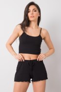 Szorty Damskie Model RV-SN-6628.95 Black - Rue Paris Rue Paris Szorty Damskie Model RV-SN-6628.95 Black - Rue Paris Rue Paris