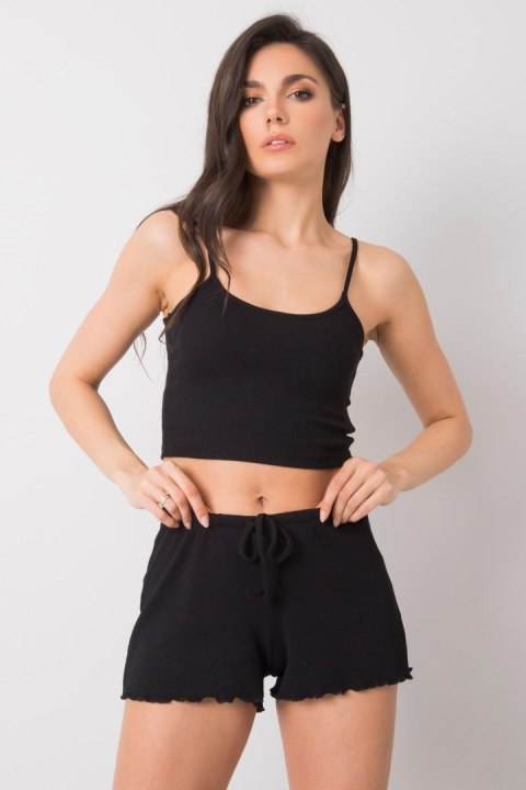 Szorty Damskie Model RV-SN-6628.95 Black - Rue Paris Rue Paris Szorty Damskie Model RV-SN-6628.95 Black - Rue Paris Rue Paris