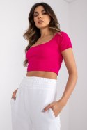 T-shirt Damski model RV-TS-7538.12P Fuksja - Rue Paris Rue Paris T-shirt Damski model RV-TS-7538.12P Fuksja - Rue Paris Rue Paris