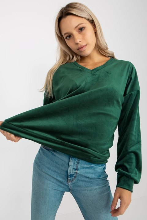 Bluza Damska Model RP-BZ-8188.06X Dark Green - Rue Paris Rue Paris Bluza Damska Model RP-BZ-8188.06X Dark Green - Rue Paris Rue Paris