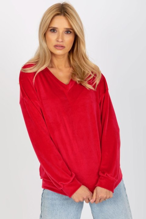 Bluza Damska Model RP-BZ-8188.31X Red - Rue Paris Rue Paris Bluza Damska Model RP-BZ-8188.31X Red - Rue Paris Rue Paris
