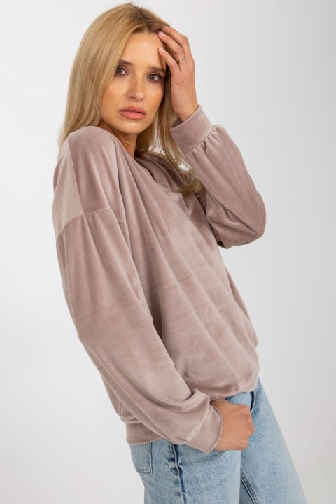 Bluza Damska Model RP-BZ-8188.52P Dark Beige - Rue Paris Rue Paris Bluza Damska Model RP-BZ-8188.52P Dark Beige - Rue Paris Rue Paris