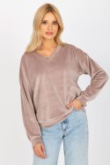 Bluza Damska Model RP-BZ-8188.52P Dark Beige - Rue Paris Rue Paris Bluza Damska Model RP-BZ-8188.52P Dark Beige - Rue Paris Rue Paris