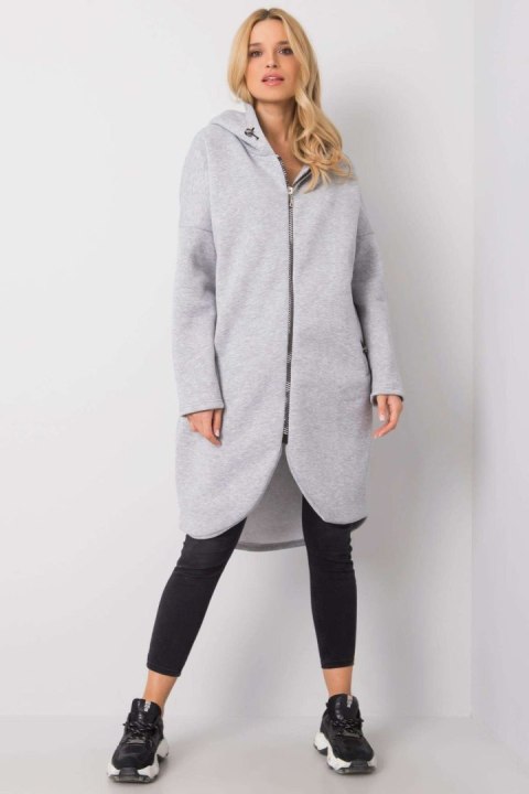 Bluza Damska Model RV-BL-4858-1.99P Grey - Rue Paris Rue Paris Bluza Damska Model RV-BL-4858-1.99P Grey - Rue Paris Rue Paris