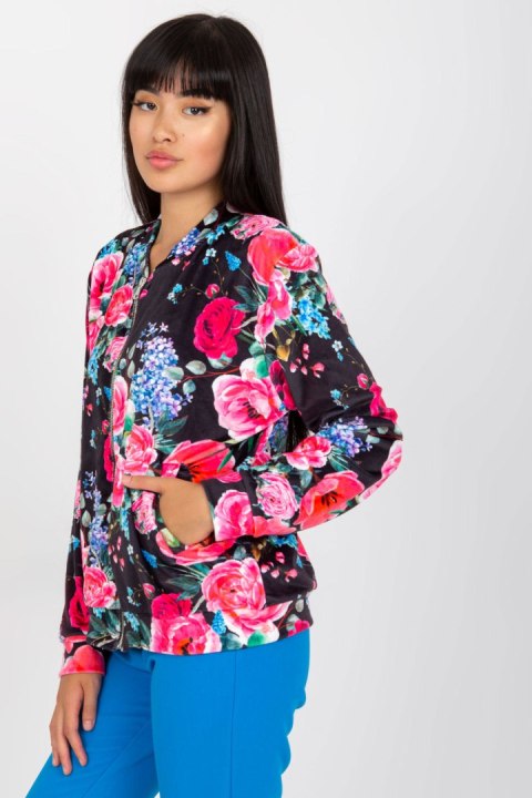 Bluza Damska Model RV-BL-8116.86P Black/Pink - Rue Paris Rue Paris Bluza Damska Model RV-BL-8116.86P Black/Pink - Rue Paris Rue Paris