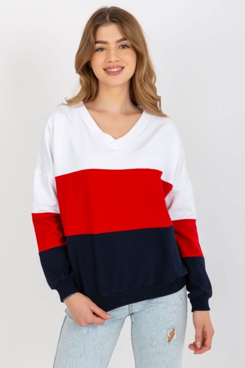 Bluza Damska Model RV-BL-8328.86P White/Navy - Rue Paris Rue Paris Bluza Damska Model RV-BL-8328.86P White/Navy - Rue Paris Rue Paris
