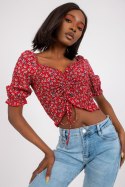 Bluzka Model RO-BZ-2516-13.11 Red - Rue Paris Rue Paris Bluzka Model RO-BZ-2516-13.11 Red - Rue Paris Rue Paris