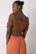 Bluzka Model RO-BZ-2516-8.28 Black/Yellow - Rue Paris Rue Paris Bluzka Model RO-BZ-2516-8.28 Black/Yellow - Rue Paris Rue Paris
