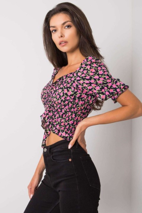Bluzka Model RO-BZ-2516-9.34 Black/Pink - Rue Paris Rue Paris Bluzka Model RO-BZ-2516-9.34 Black/Pink - Rue Paris Rue Paris