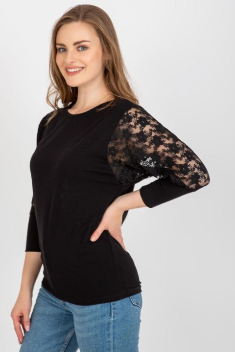 Bluzka Model RV-BZ-7551-1.51 Black - Rue Paris Rue Paris Bluzka Model RV-BZ-7551-1.51 Black - Rue Paris Rue Paris