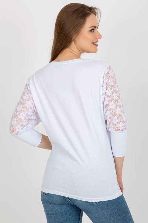 Bluzka Model RV-BZ-7551-1.51 White - Rue Paris Rue Paris Bluzka Model RV-BZ-7551-1.51 White - Rue Paris Rue Paris