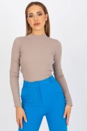 Bluzka Model RV-BZ-7987.49 Dark Beige - Rue Paris Rue Paris Bluzka Model RV-BZ-7987.49 Dark Beige - Rue Paris Rue Paris