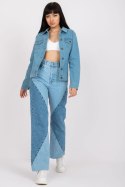 Kurtka Damska Model RO-KR-CKT-4007.17X Light Blue - Rue Paris Rue Paris Kurtka Damska Model RO-KR-CKT-4007.17X Light Blue - Rue Paris Rue Paris