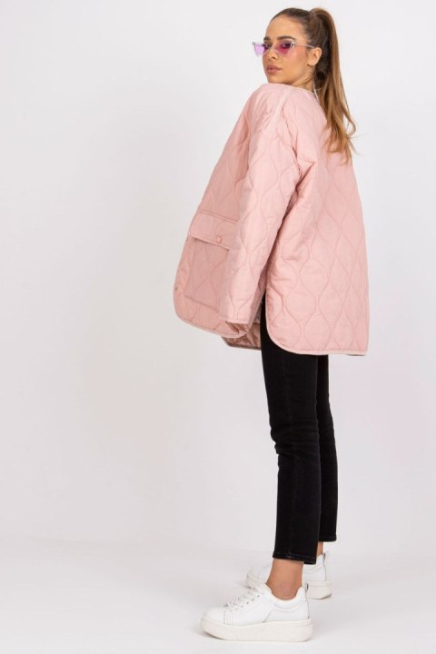 Kurtka Damska Model RV-KR-001.95P Light Pink - Rue Paris Rue Paris Kurtka Damska Model RV-KR-001.95P Light Pink - Rue Paris Rue Paris