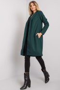 Płaszcz Damski Model CHA-PL-0402.33P Dark Green - Rue Paris Rue Paris Płaszcz Damski Model CHA-PL-0402.33P Dark Green - Rue Paris Rue Paris
