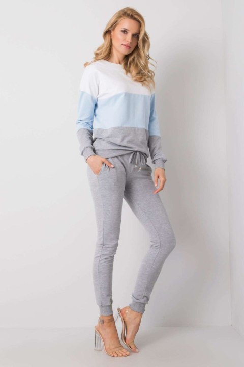 Spodnie Komplet Model RV-KMPL-5971.05 White/Blue - Rue Paris Rue Paris Spodnie Komplet Model RV-KMPL-5971.05 White/Blue - Rue Paris Rue Paris