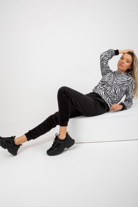 Spodnie Komplet Model WN-KMPL-2410.01P White/Black - Rue Paris Rue Paris Spodnie Komplet Model WN-KMPL-2410.01P White/Black - Rue Paris Rue Paris