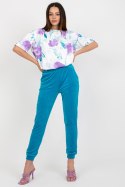 Spodnie Komplet Model WN-KMPL-8192.15 White/Blue - Rue Paris Rue Paris Spodnie Komplet Model WN-KMPL-8192.15 White/Blue - Rue Paris Rue Paris