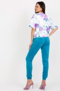 Spodnie Komplet Model WN-KMPL-8192.15 White/Blue - Rue Paris Rue Paris Spodnie Komplet Model WN-KMPL-8192.15 White/Blue - Rue Paris Rue Paris