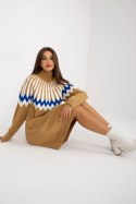 Sukienka Model LC-SK-0098.37X Camel - Rue Paris Rue Paris Sukienka Model LC-SK-0098.37X Camel - Rue Paris Rue Paris