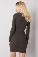 Sukienka Model RV-SK-7435.38 Dark Khaki - Rue Paris Rue Paris Sukienka Model RV-SK-7435.38 Dark Khaki - Rue Paris Rue Paris