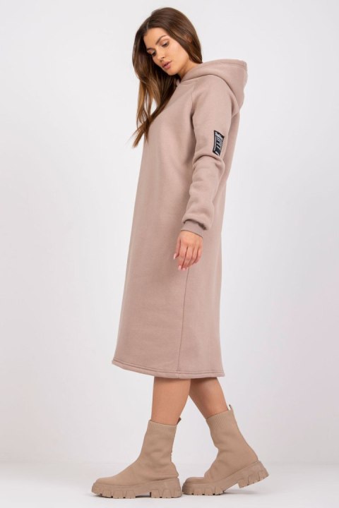 Sukienka Model RV-SK-7463.24X Beige - Rue Paris Rue Paris Sukienka Model RV-SK-7463.24X Beige - Rue Paris Rue Paris